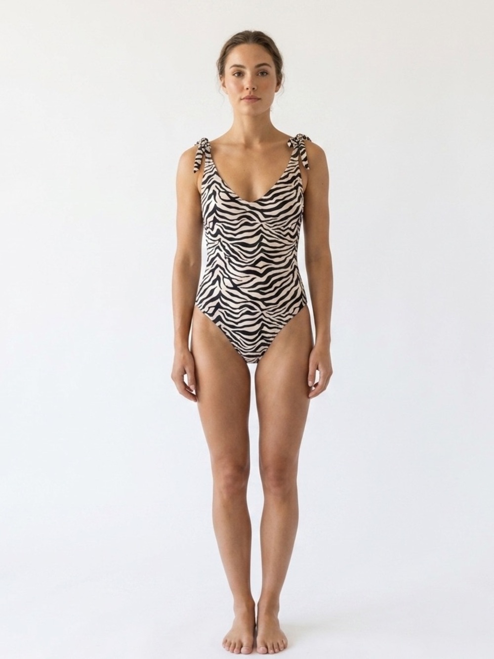 Social Standard by Sanctuary Zebra One Piece Swimsuit S NWOT